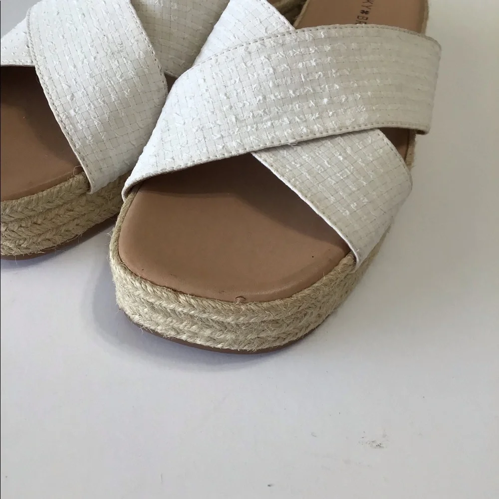 Lucky brand espadrille sandal strap cream beige sz 9 nwt